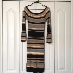 Striped long sleeve dress